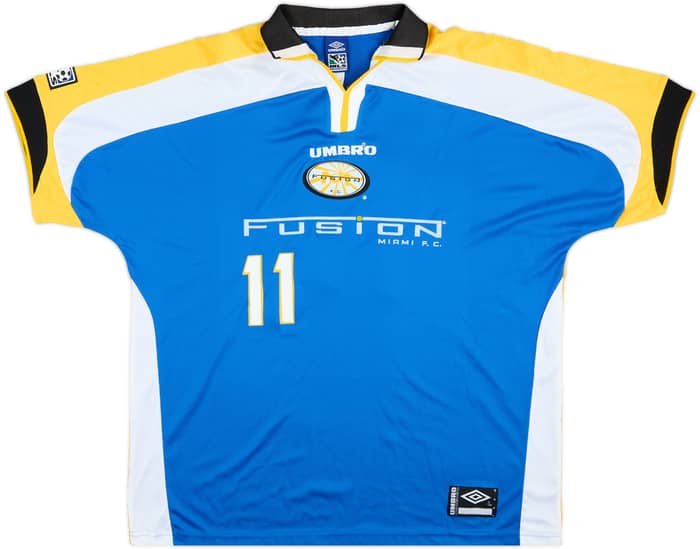1999-00 Miami Fusion Match Issue Home Shirt Wynalda #11