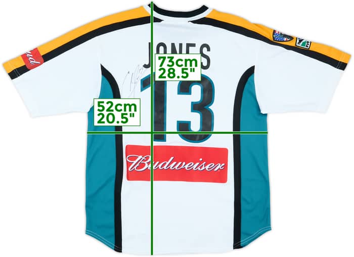2000-02 LA Galaxy Match Issue Signed Away Shirt Jones #13