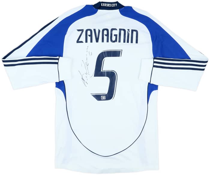 2008 Kansas City Wizards Match Issue Signed Away L/S Shirt Zavagnin #5