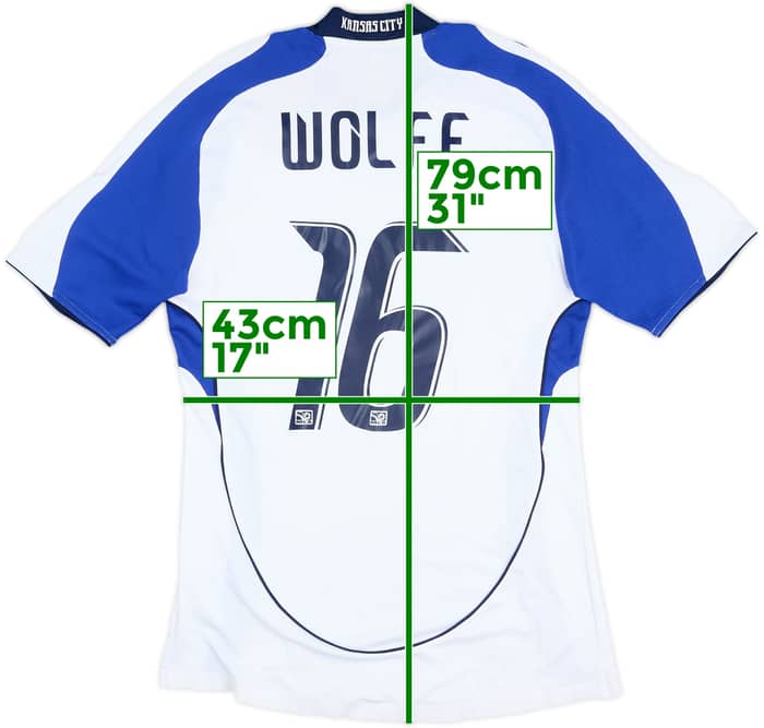 2008-09 Kansas City Wizards Match Issue Away Shirt Wolff #16