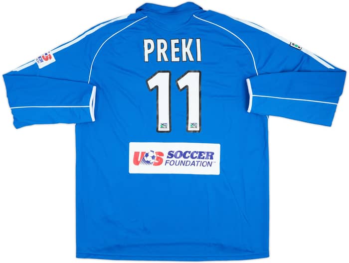 2005 Kansas City Wizards Match Issue Home L/S Shirt Preki #11