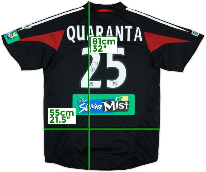 2005 DC United Match Issue Signed Home Shirt Quaranta #25