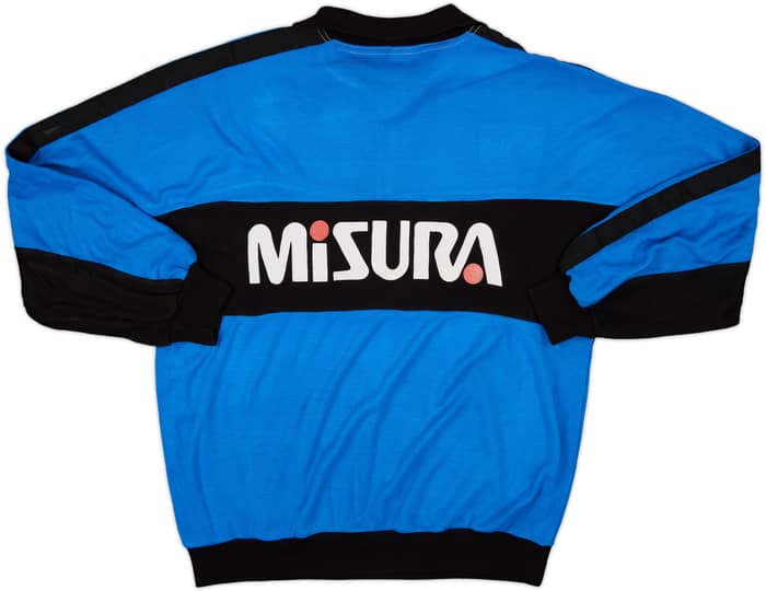 1990-91 Inter Milan Uhlsport 1/4 Zip Sweat Top - 8/10 - (M)