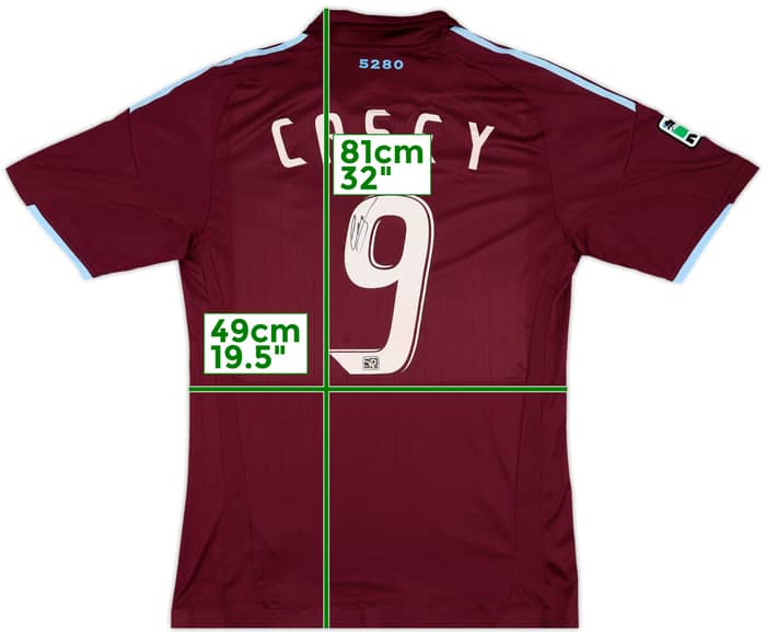 2009-10 Colorado Rapids Match Issue Signed Home Shirt Casey #9