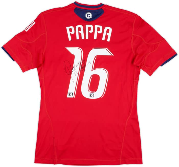 2010-11 Chicago Fire Match Issue Signed Home Shirt Pappa #16