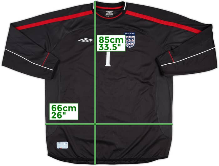 2001-02 England Match Issue GK Shirt #1 (Weaver)