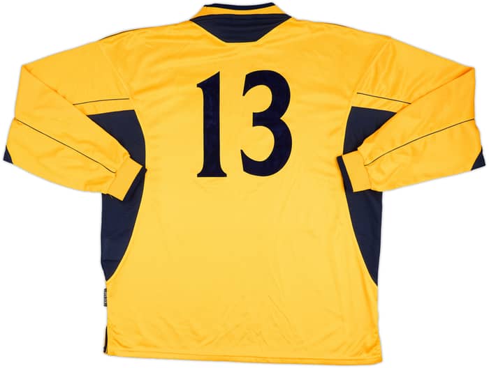 1999-00 England U-21 Match Issue GK Shirt #13 (Weaver)