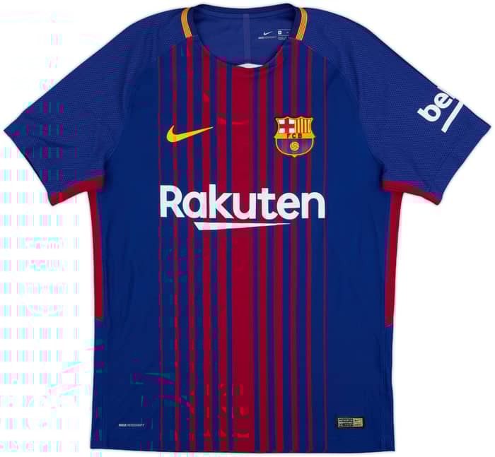 2017-18 Barcelona Authentic Home Shirt Messi #10 - 8/10 - (M)