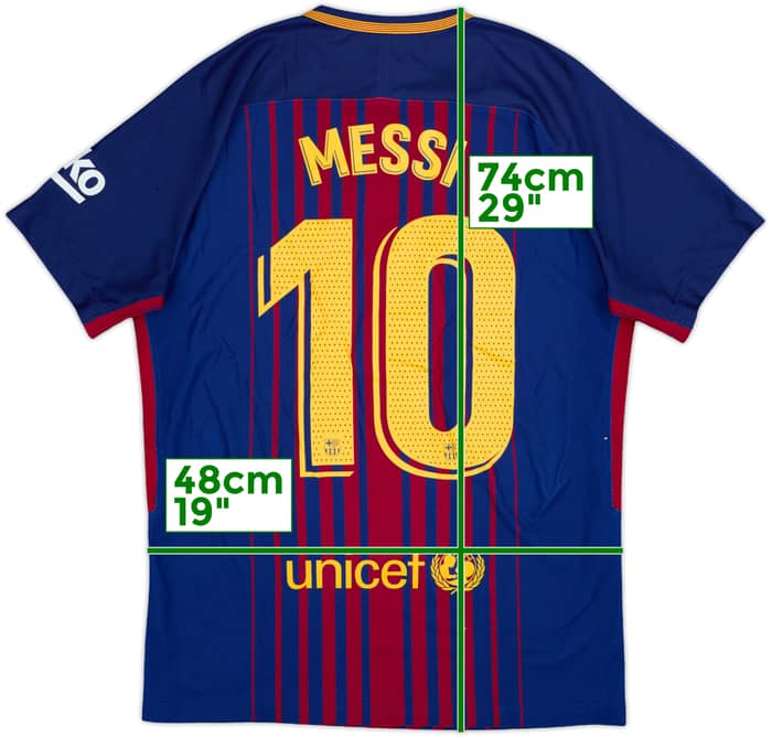 2017-18 Barcelona Authentic Home Shirt Messi #10 - 8/10 - (M)