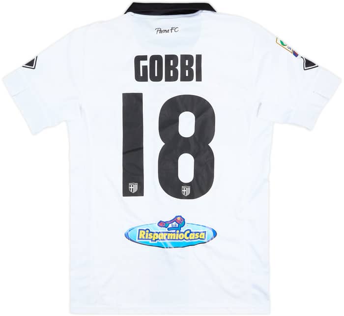 2014-15 Parma Match Worn Home Shirt Gobbi #18