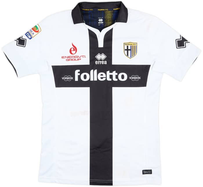 2014-15 Parma Match Worn Home Shirt Gobbi #18