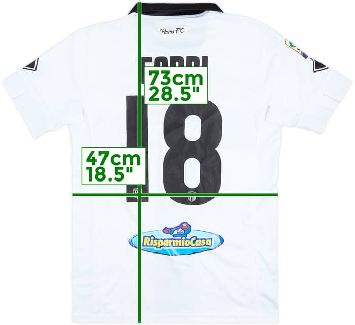 2014-15 Parma Match Worn Home Shirt Gobbi #18