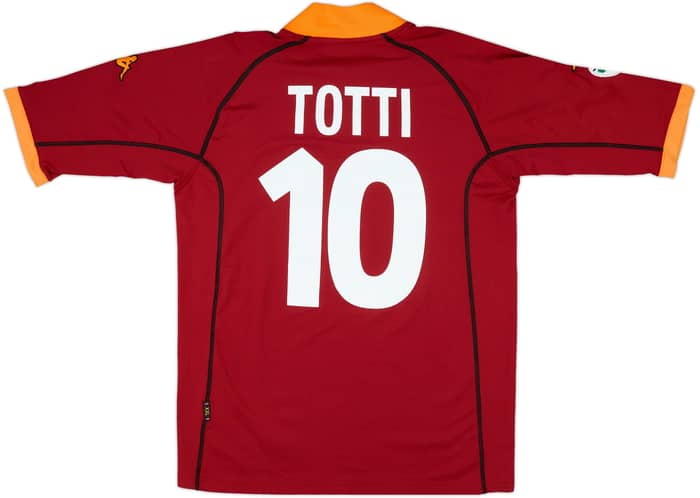 2001-02 Roma Home Shirt Totti #10 - 8/10 - (XXL)