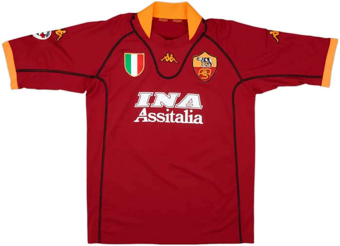 2001-02 Roma Home Shirt Totti #10 - 8/10 - (XXL)