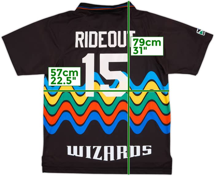 1998 Kansas City Wizards Match Issue Signed Home Shirt Rideout #15