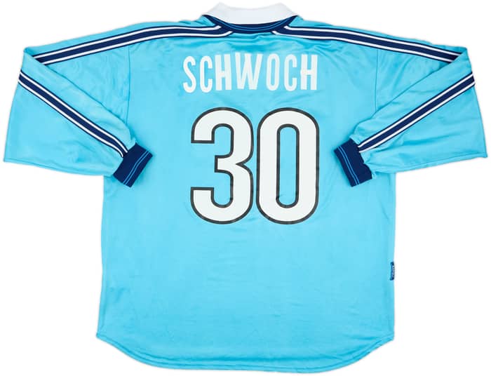 1998-99 Napoli Match Issue Home L/S Shirt Schwoch #30