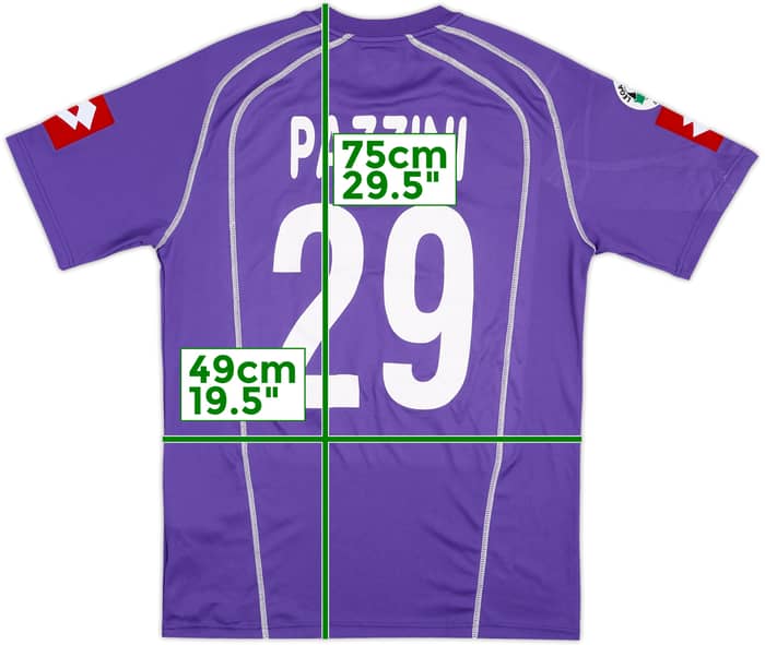 2006-07 Fiorentina Match Issue Home Shirt Pazzini #29