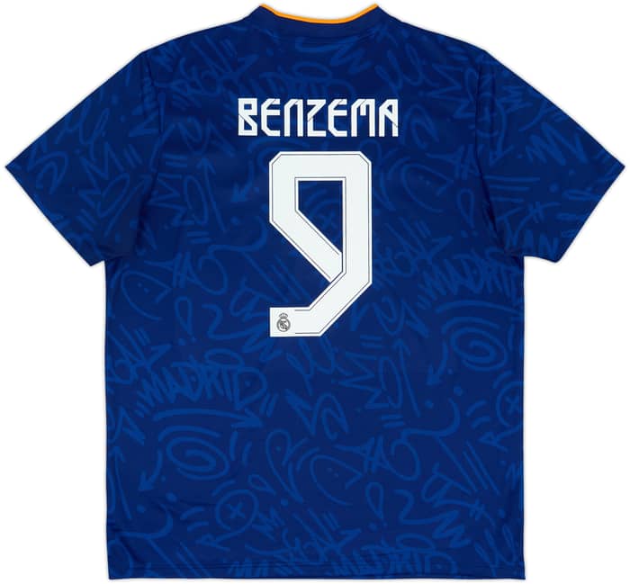 2021-22 Real Madrid Away Shirt Benzema #9 - 6/10 - (XL)