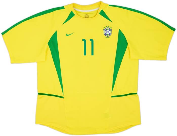 2002-04 Brazil Home Shirt Ronaldinho #11 - 8/10 - (XXL)