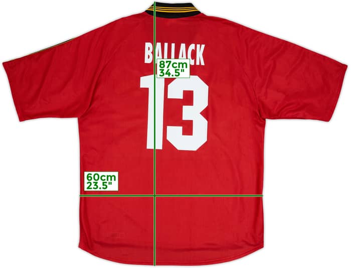 1998-00 Bayer Leverkusen Home Shirt Ballack #13 - 8/10 - (XL)