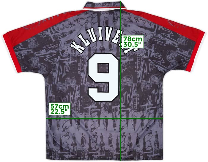 1996-97 Ajax Away Shirt Kluivert #9 - 8/10 - (XL)