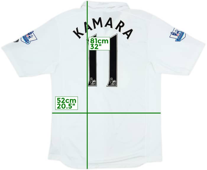 2007-08 Fulham Home Shirt Kamara #11 - 7/10 - (L)