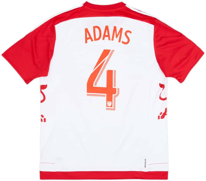 2015-16 New York Red Bulls Home Shirt Adams #4 - 8/10 - (L)
