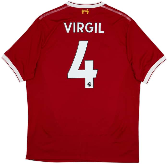 2017-18 Liverpool 125 Years Home Shirt Virgil #4 - 7/10 - (L)