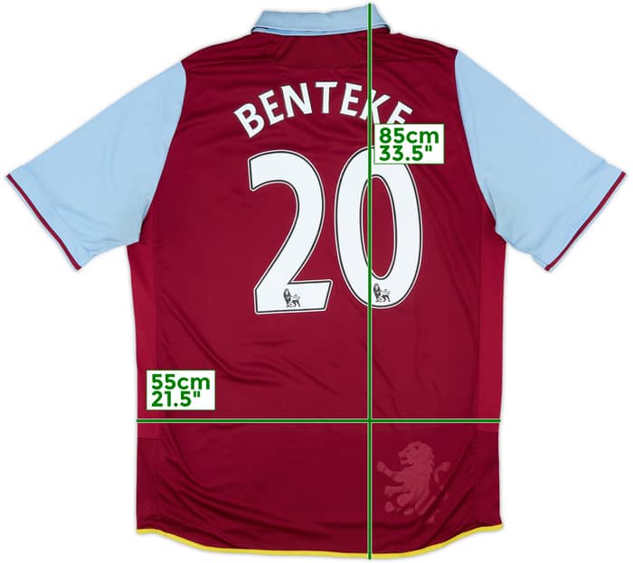 2012-13 Aston Villa Home Shirt Benteke #20 - 6/10 - (XL)