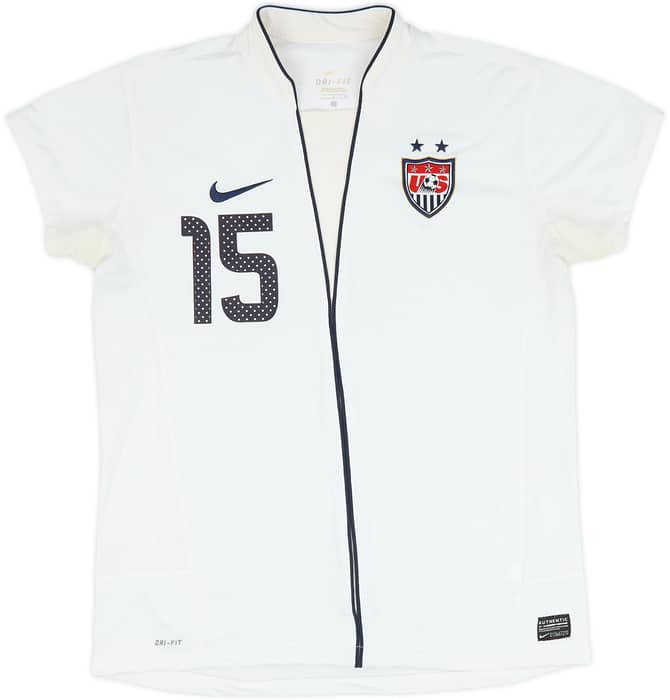 2011 USA Women's Home Shirt Rapinoe #15 - 7/10 - (Women's L)