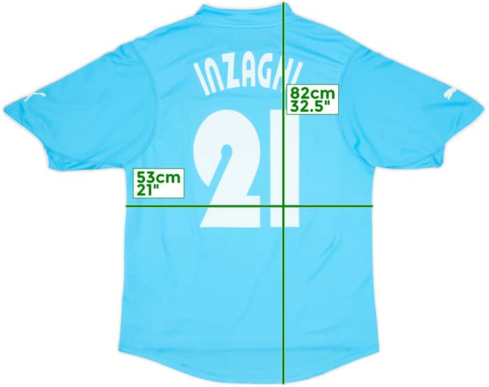 2002-03 Lazio Home Shirt Inzaghi #21 - 8/10 - (XL)