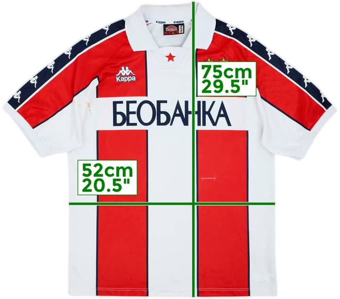 Camiseta de local del Red Star Belgrade 1996-98 - 5/10 - (L)