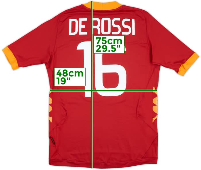 Camiseta de local del Roma 2011-12 De Rossi #16 - 6/10 - (L)