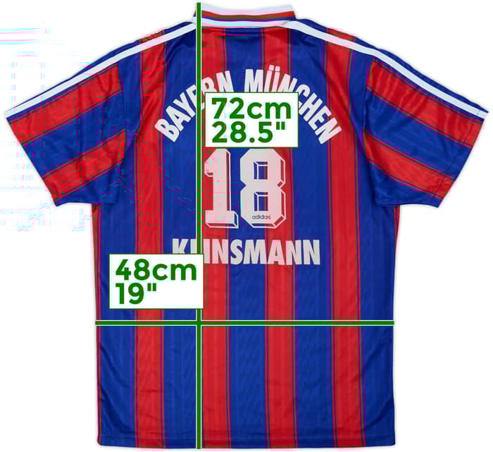 1995-97 Bayern Munich Home Shirt Klinsmann #18 - 7/10 - (XL.Boys)