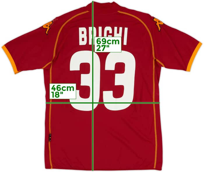 2008-09 Roma Home Shirt Brighi #33 - 4/10 - (S)