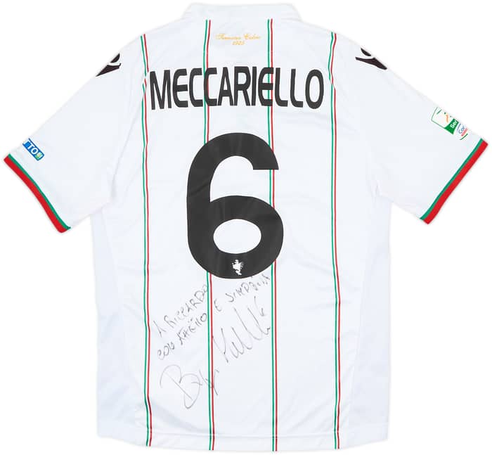 2015-16 Ternana Signed Match Issue Away Shirt Meccariello #6