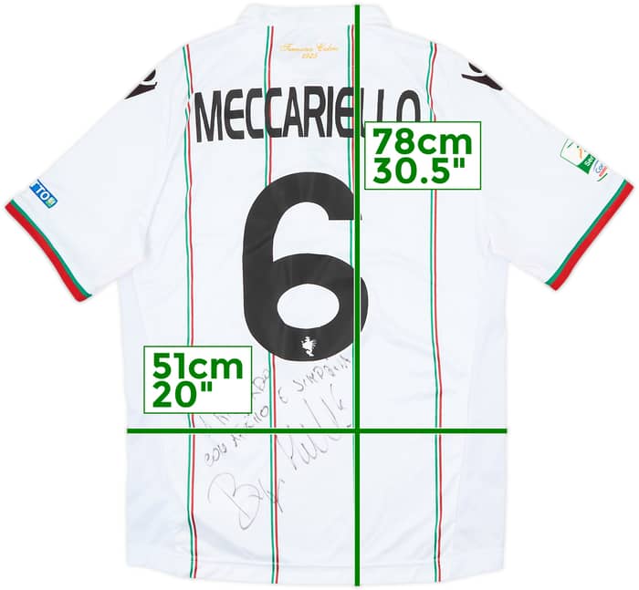 2015-16 Ternana Signed Match Issue Away Shirt Meccariello #6