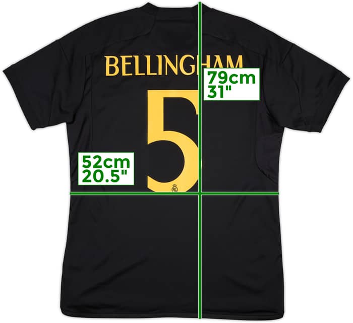 Camiseta de la tercera equipación del Real Madrid 2023-24 Bellingham #5 - 10/10 - (L)