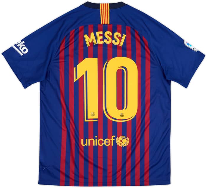 2018-19 Barcelona Home Shirt Messi #10 - 9/10 - (L)