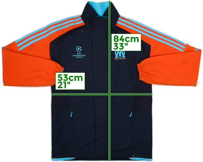 2011-12 Olympique Marseille adidas CL Track Jacket - 8/10 - (M)