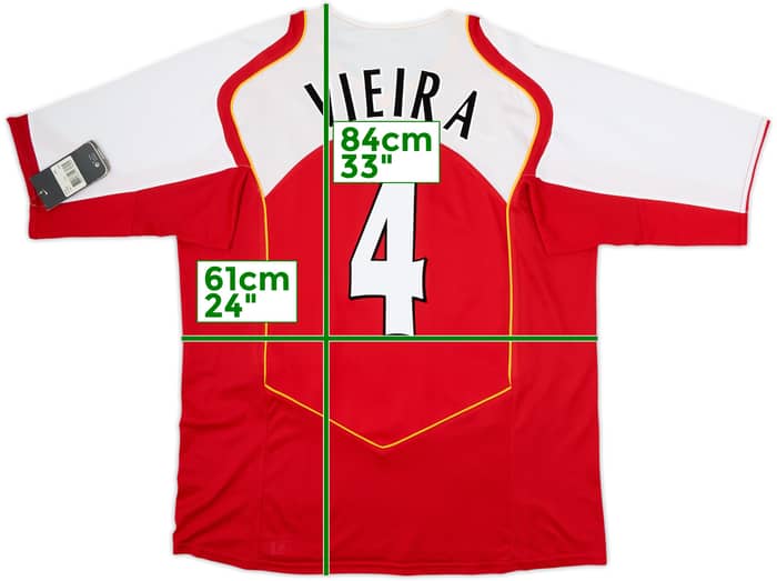 2004-05 Arsenal Home Shirt Vieira #4 (XXL)