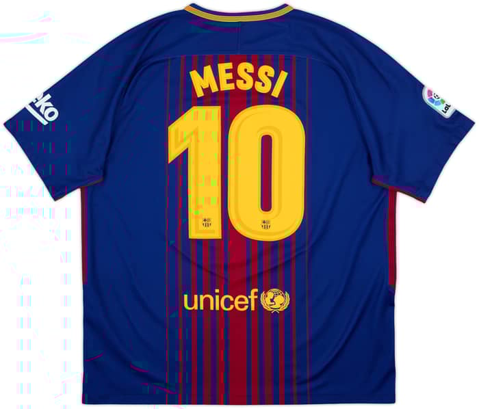 2017-18 Barcelona Home Shirt Messi #10 - 10/10 - (XL)