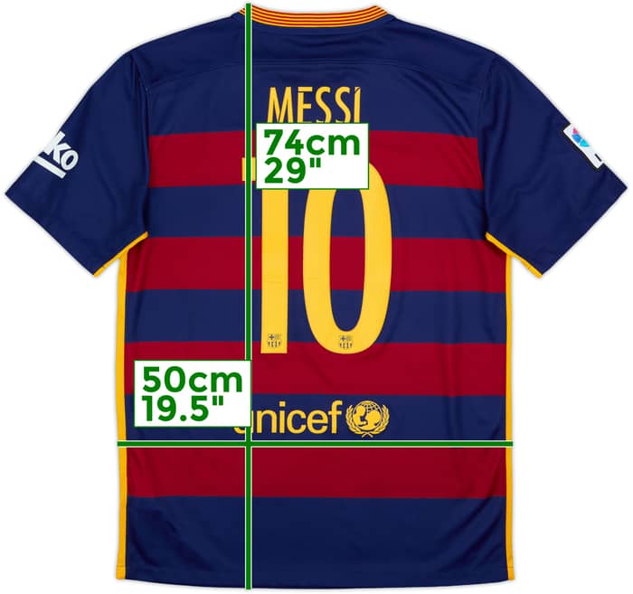 2015-16 Barcelona Home Shirt Messi #10 - 9/10 - (M)