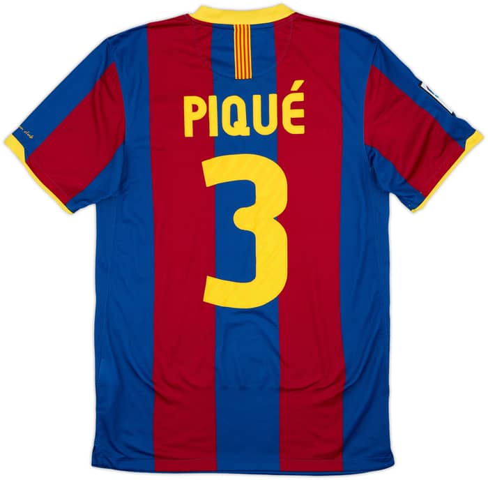 2010-11 Barcelona Home Shirt Pique #3 - 6/10 - (S)