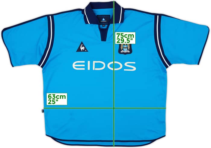 2001-02 Manchester City Home Shirt - 8/10 - (XL)