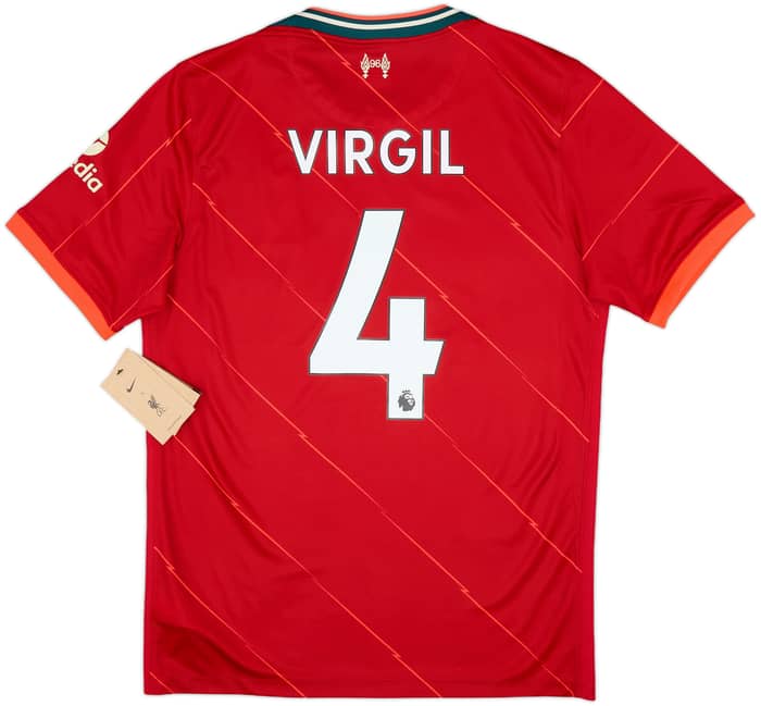 2021-22 Liverpool Home Shirt Virgil #4 (M)