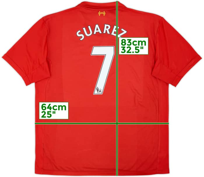 2012-13 Liverpool Home Shirt Suarez #7 - 6/10 - (3XL)