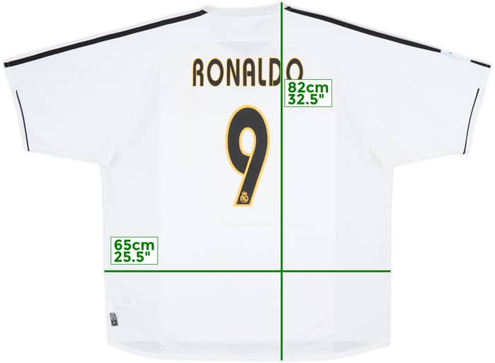 2003-04 Real Madrid Home Shirt Ronaldo #9 - 5/10 - (XXL)