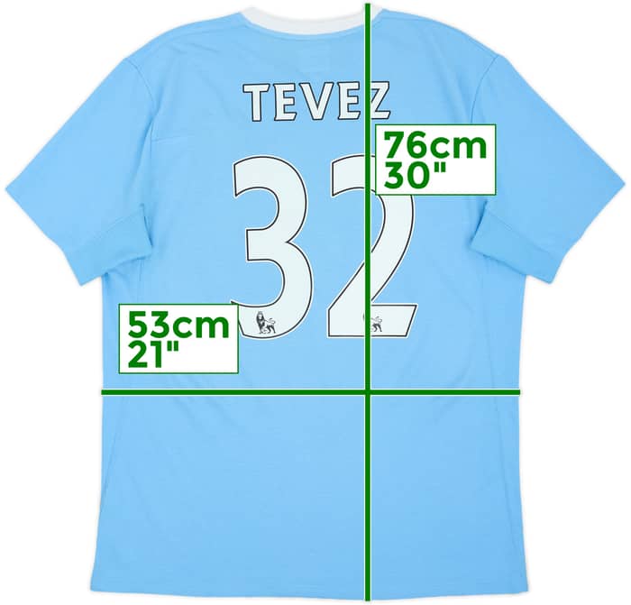 Camiseta de local del Manchester City 2009-10 Tevez #32 - 6/10 - (L)