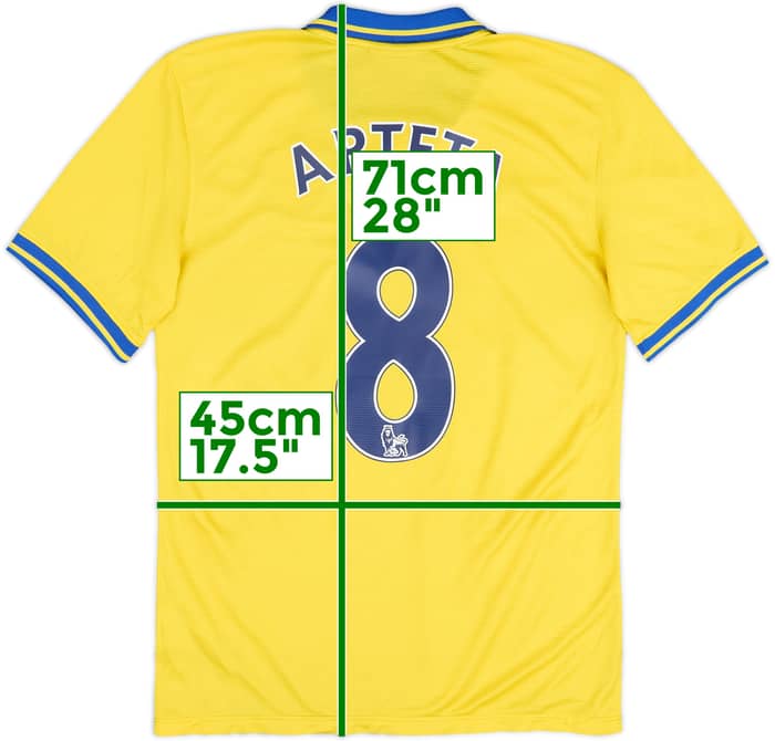 2013-14 Arsenal Away Shirt Arteta #8 - 7/10 - (S)